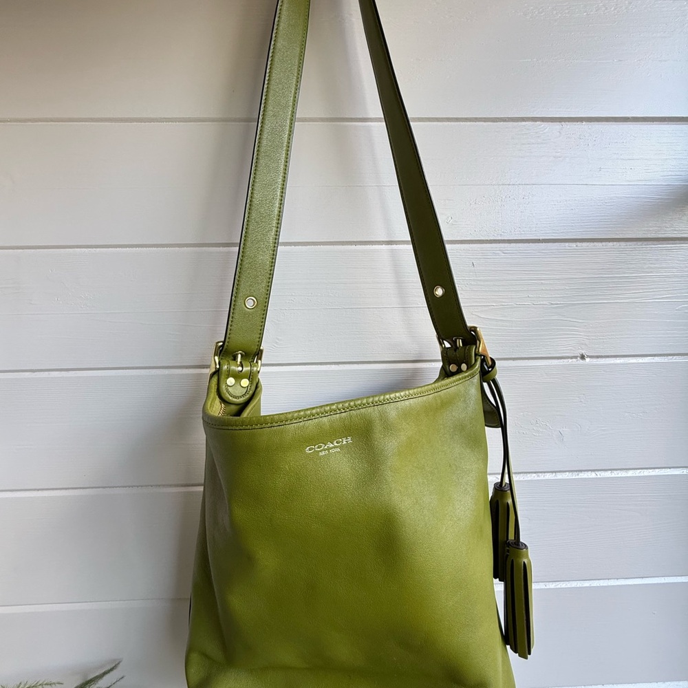 Coach 1989 Legacy Leather shoulder/crossbody Lime